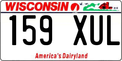 WI license plate 159XUL