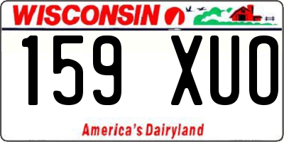 WI license plate 159XUO