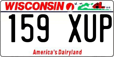 WI license plate 159XUP