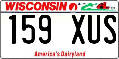 WI license plate 159XUS