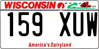 WI license plate 159XUW