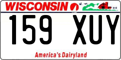 WI license plate 159XUY