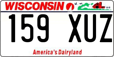 WI license plate 159XUZ