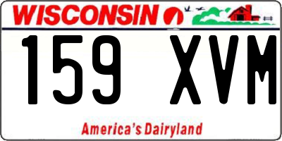 WI license plate 159XVM