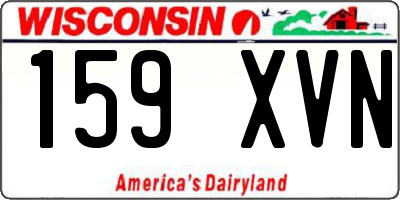 WI license plate 159XVN