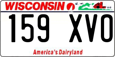 WI license plate 159XVO