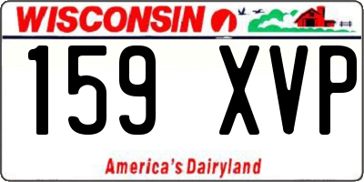 WI license plate 159XVP