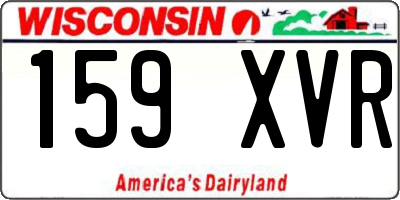 WI license plate 159XVR