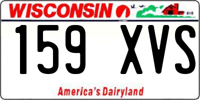 WI license plate 159XVS