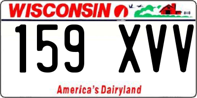 WI license plate 159XVV
