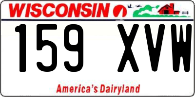 WI license plate 159XVW