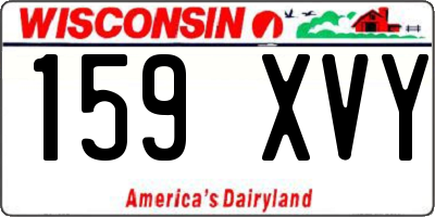 WI license plate 159XVY