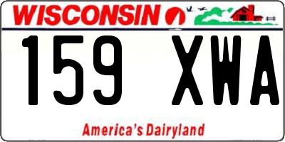 WI license plate 159XWA