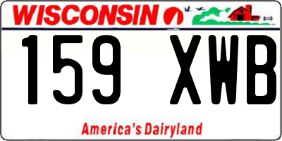 WI license plate 159XWB