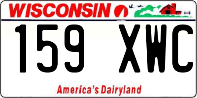 WI license plate 159XWC