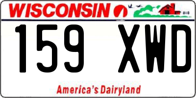 WI license plate 159XWD