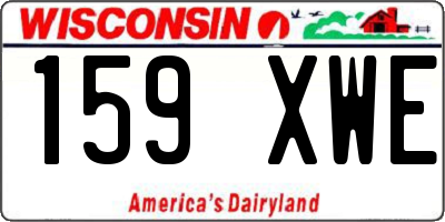 WI license plate 159XWE