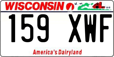 WI license plate 159XWF