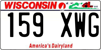 WI license plate 159XWG