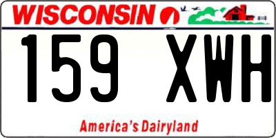 WI license plate 159XWH