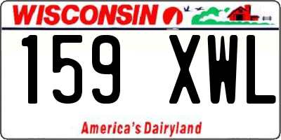 WI license plate 159XWL