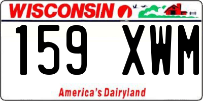 WI license plate 159XWM