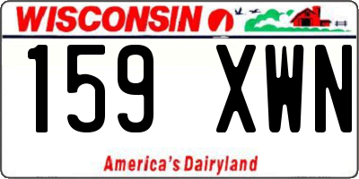 WI license plate 159XWN