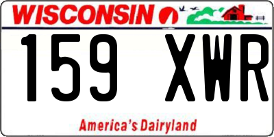 WI license plate 159XWR