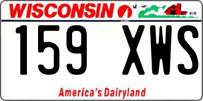 WI license plate 159XWS