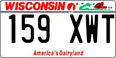 WI license plate 159XWT