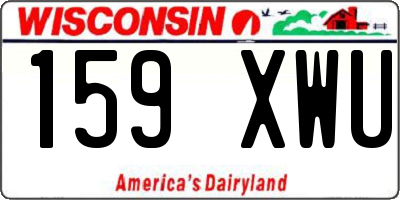 WI license plate 159XWU