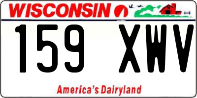 WI license plate 159XWV