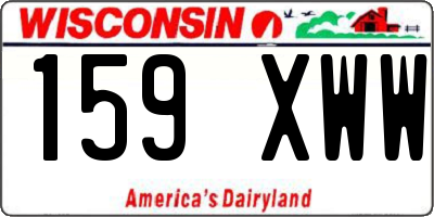 WI license plate 159XWW