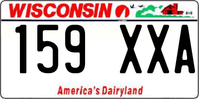 WI license plate 159XXA
