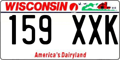 WI license plate 159XXK
