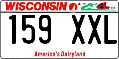 WI license plate 159XXL