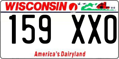 WI license plate 159XXO