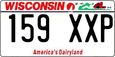 WI license plate 159XXP