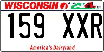 WI license plate 159XXR