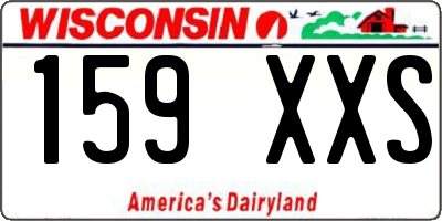 WI license plate 159XXS