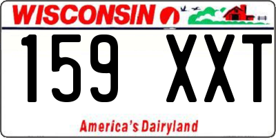 WI license plate 159XXT