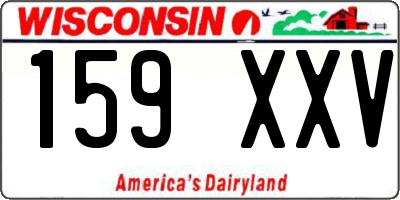 WI license plate 159XXV
