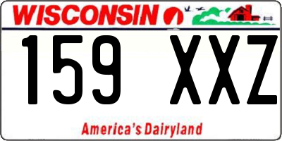 WI license plate 159XXZ