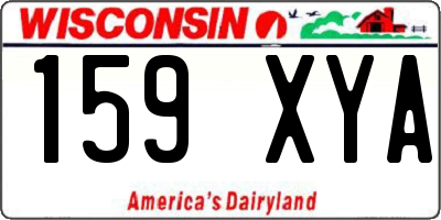 WI license plate 159XYA