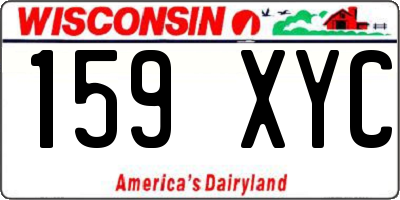 WI license plate 159XYC