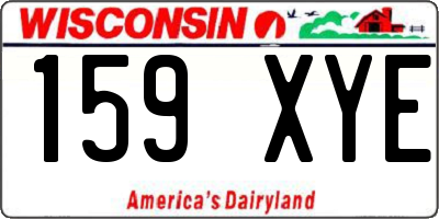 WI license plate 159XYE
