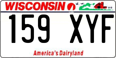 WI license plate 159XYF