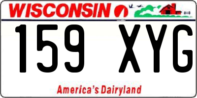 WI license plate 159XYG