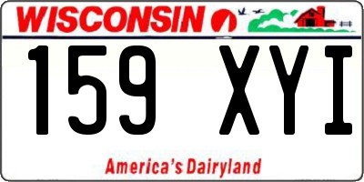 WI license plate 159XYI
