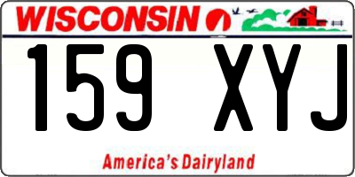 WI license plate 159XYJ